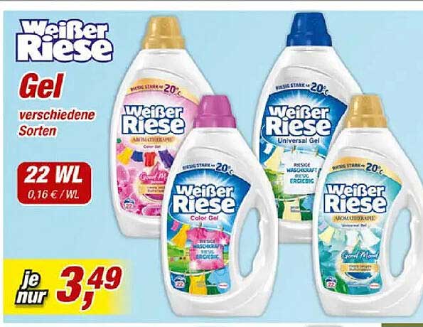 Weißer Riese Gel verschiedene Sorten 22 WL
