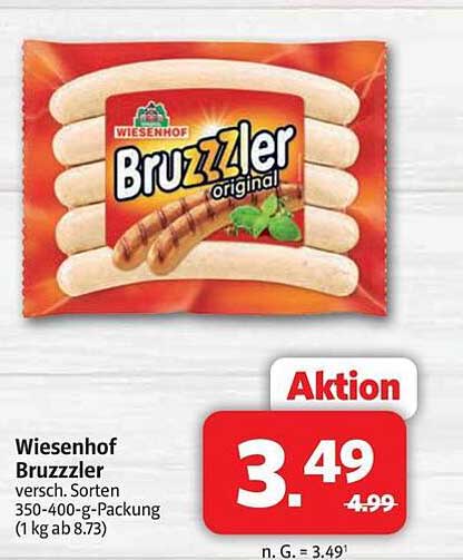 Wiesenhof Bruzzler versch. Sorten 350-400-g-Packung (1 kg ab 8.73)