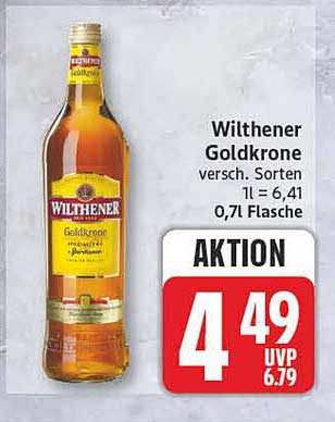Wilthener Goldkrone versch. Sorten 0,7 l Flasche