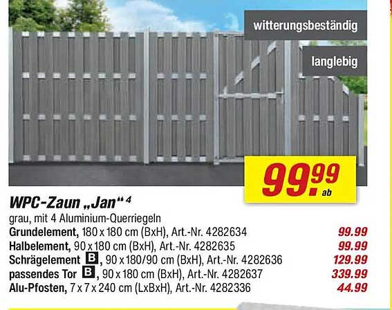 WPC-Zaun „Jan“