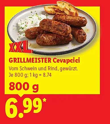XXL GRILLMEISTER Cevapcici