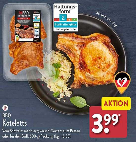 Bbq Koteletts Angebot bei Aldi Nord