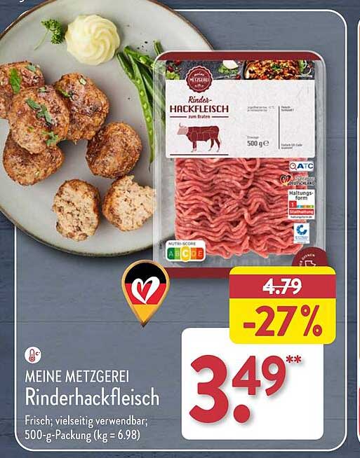 Rinderhackfleisch Angebot bei Aldi Nord