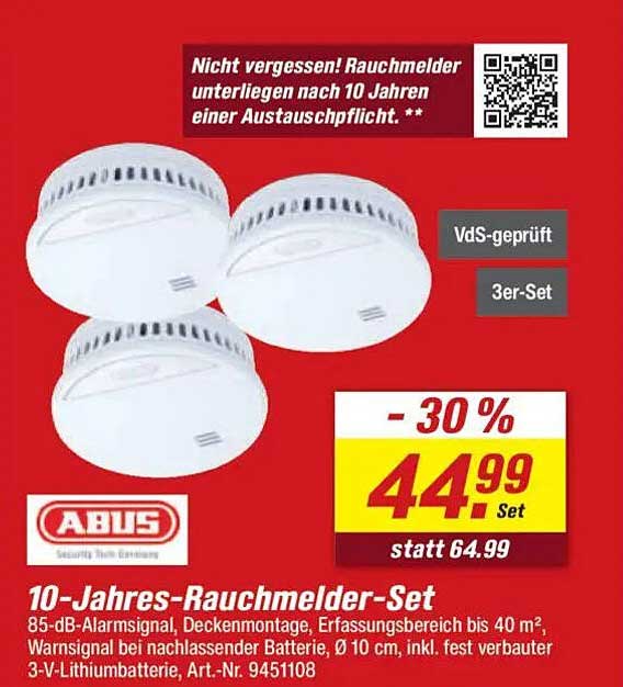 10-Jahres-Rauchmelder-Set