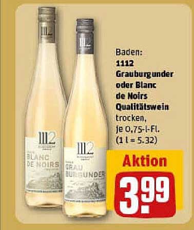 1112 Grauburgunder oder Blanc de Noirs Qualitätswein trocken
