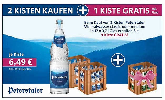 2 Kisten Peterstaler kaufen + 1 Kiste gratis