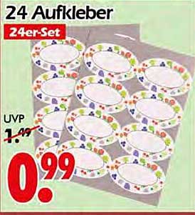 24 Aufkleber - 24er-Set