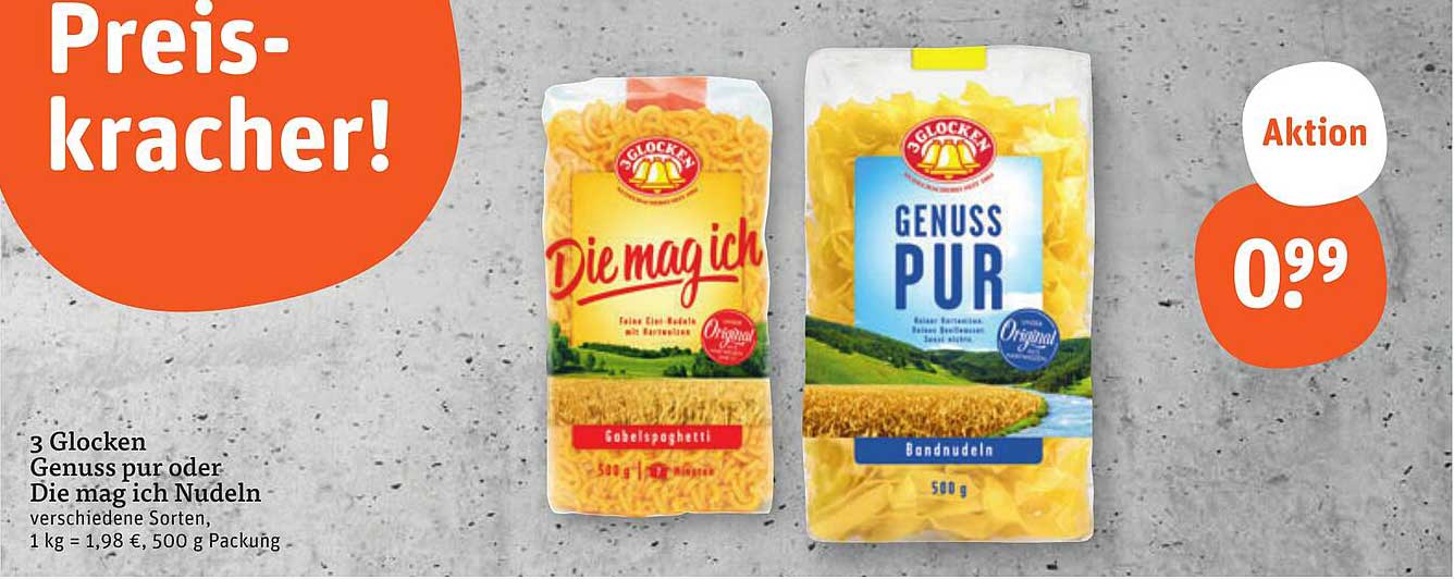 3 Glocken Genuss pur oder Die mag ich Nudeln, 500 g