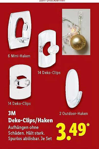 3M Deko-Clips/Haken