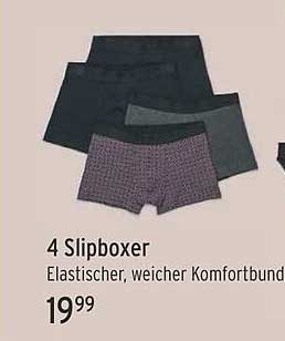 4 Slipboxer, elastischer, weicher Komfortbund