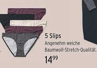 5 Slips - Angenehm weiche Baumwoll-Stretch-Qualität