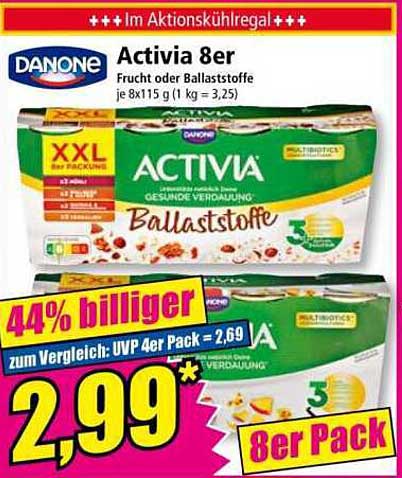 Activia 8er Frucht oder Ballaststoffe