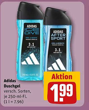 Adidas Duschgel – verschiedene Sorten, je 250-ml-Fl.