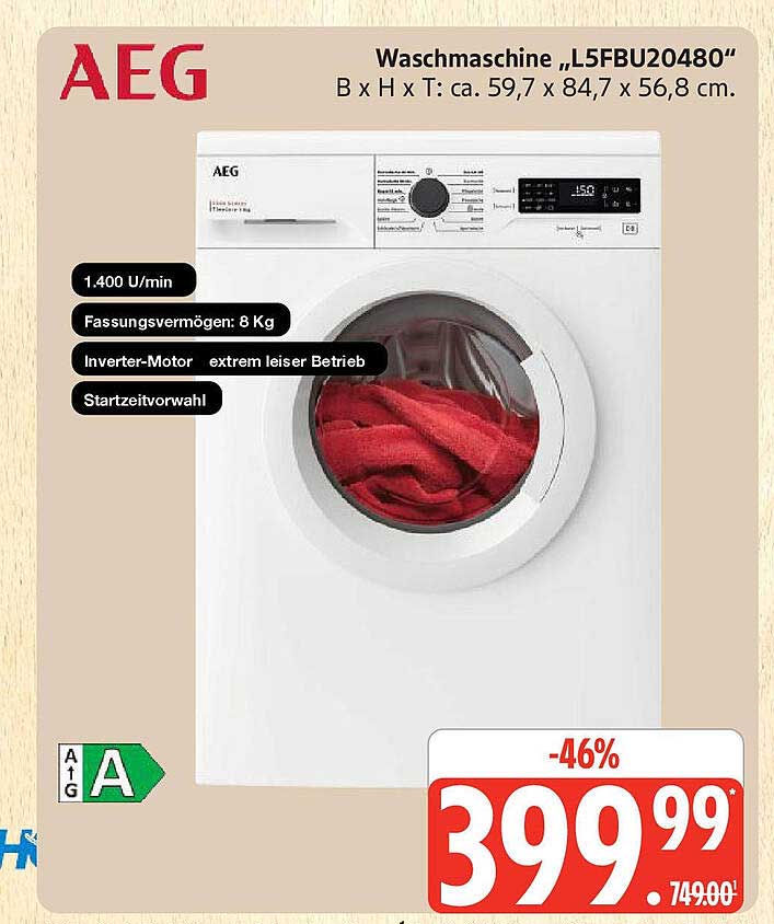 AEG Waschmaschine ‚L5FBU20480‘