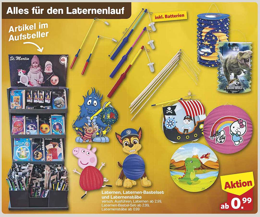 Alles für den Laternenlauf: Laternen, Laternen-Bastelset und Laternenstäbe