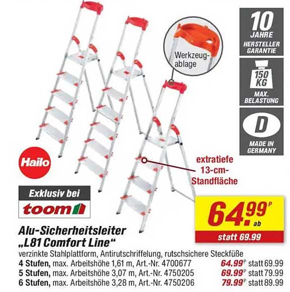 Alu-Sicherheitsleiter „L81 Comfort Line“