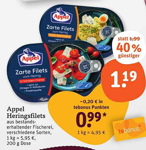 Appel Heringsfilets - Zarte Filets vom Hering