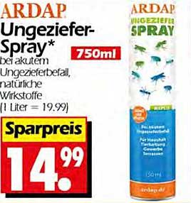 ARDAP Ungeziefer-Spray 750ml - Sparpreis!