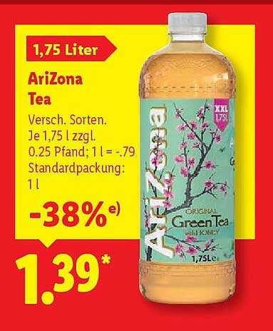 AriZona Tea 1,75 Liter - Verschiedene Sorten