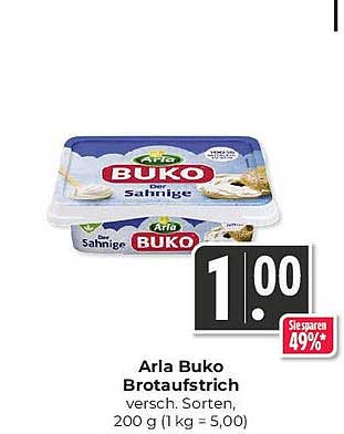 Arla Buko Brotaufstrich, verschiedene Sorten, 200 g
