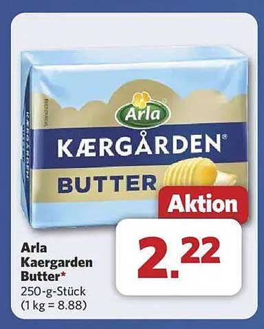 Arla Kærgården Butter 250-g-Stück