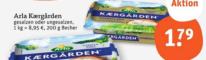 Arla Kærgården gesalzen oder ungesalzen, 200 g Becher