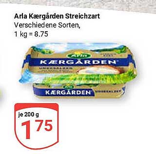 Arla Kærgården Streichzart, verschiedene Sorten