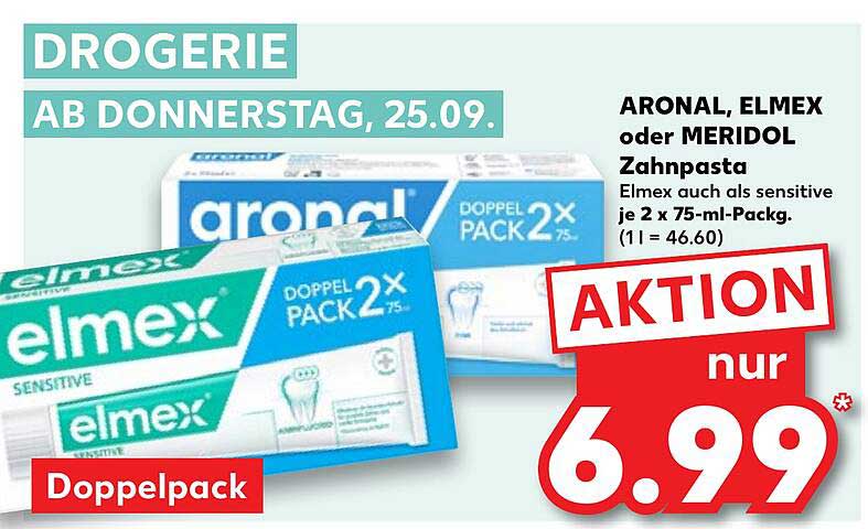 ARONAL, ELMEX oder MERIDOL Zahnpasta Doppelpack