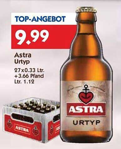 Astra Urtyp Bier 27 x 0,33 L für nur 9,99 €