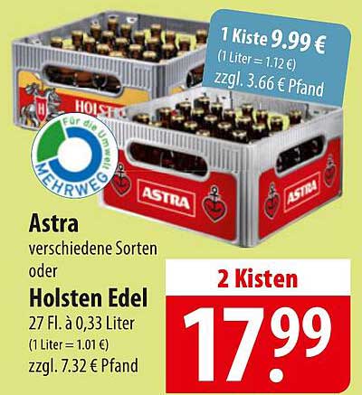 Astra verschiedene Sorten oder Holsten Edel – Prospektangebot vom 22.09.2025 bis 27.09.2025