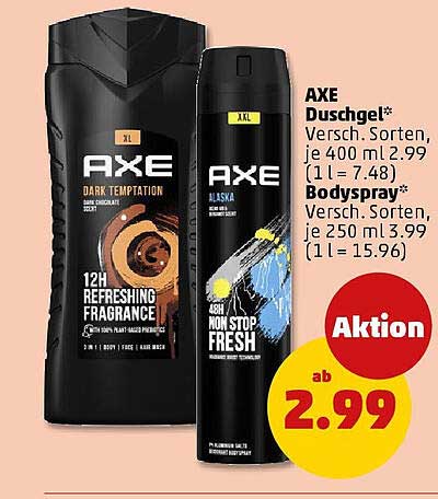 AXE Duschgel und Bodyspray Aktion