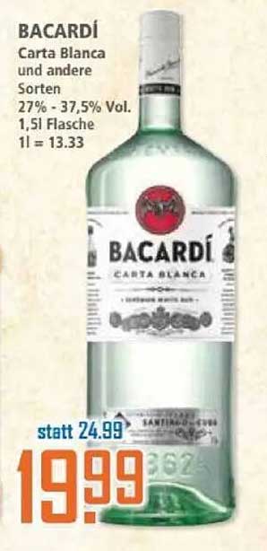 BACARDÍ Carta Blanca und andere Sorten