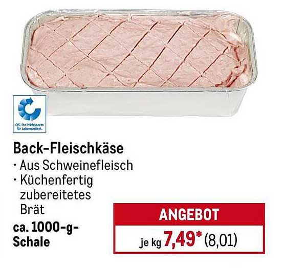 Back-Fleischkäse aus Schweinefleisch