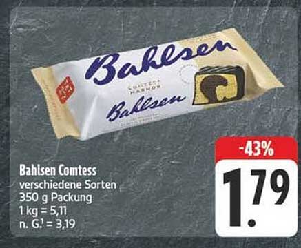 Bahlsen Comtess verschiedene Sorten 350 g