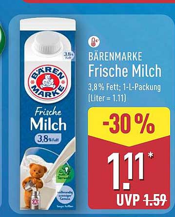 Bärenmarke Frische Milch 1-L-Packung