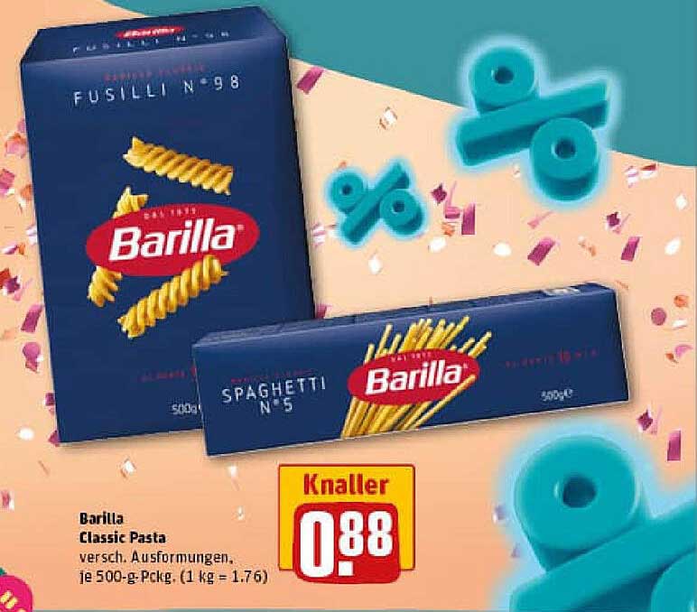 Barilla Classic Pasta - verschiedene Ausformungen