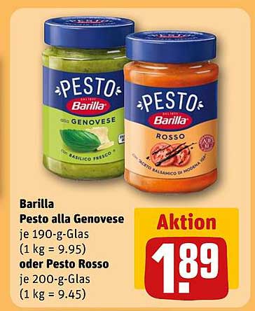 Barilla Pesto alla Genovese oder Pesto Rosso