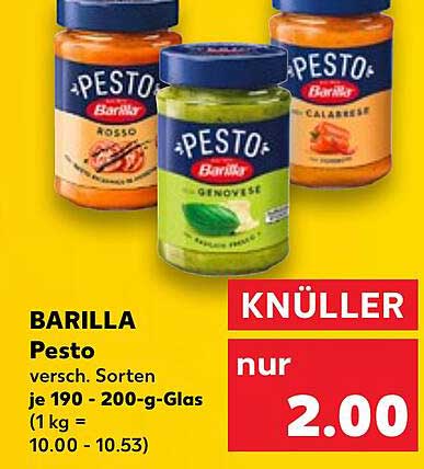 BARILLA Pesto verschiedene Sorten je 190 - 200-g-Glas