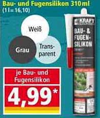 Bau- und Fugensilikon 310ml