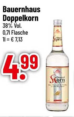 Bauernhaus Doppel-Korn 0,71 L, 38% Vol.