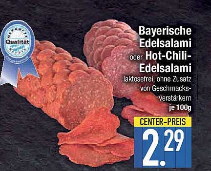 Bayerische Edelsalami oder Hot-Chili-Edelsalami