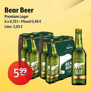 Bear Beer Premium Lager 6 x 0,33 l
