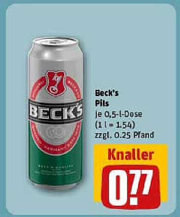 Beck's Pils 0,5 l Dose – Knaller-Preis!