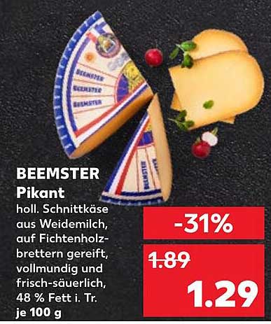 BEEMSTER Pikant - Holländischer Schnittkäse