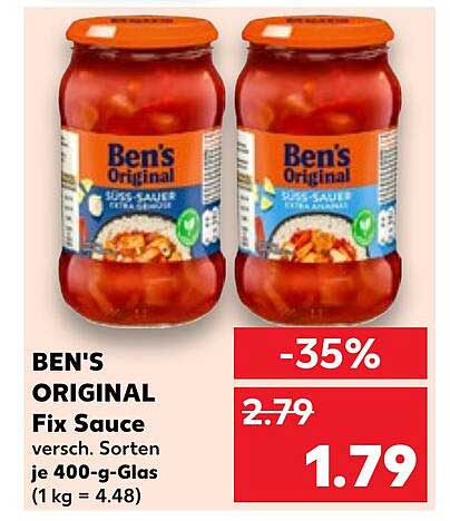 BEN'S ORIGINAL Fix Sauce verschiedene Sorten je 400-g-Glas