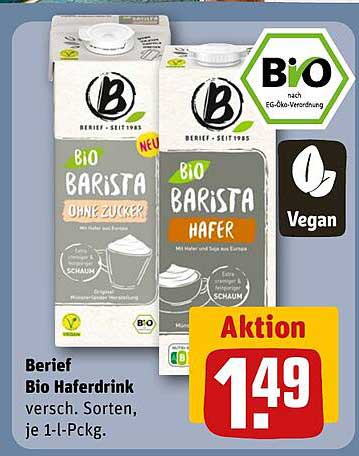Berief Bio Haferdrink - Verschiedene Sorten