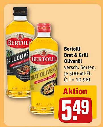 Bertolli Brat & Grill Olivenöl 500 ml - Aktion