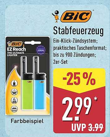 BIC Stabfeuerzeug 2er-Set – jetzt zum Aktionspreis!