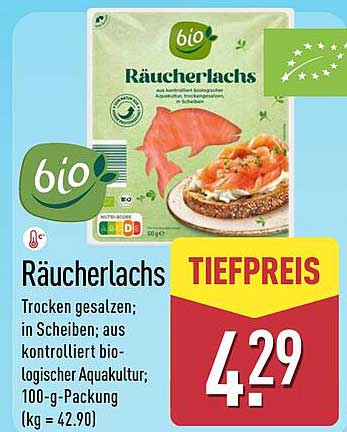 bio RäucherLachs 100g Packung
