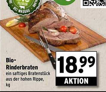 Bio-Rinderbraten - ein saftiges Bratenstück aus der hohen Rippe, kg